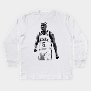 Cassius Winston Kids Long Sleeve T-Shirt